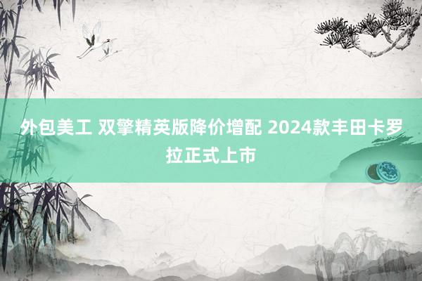 外包美工 双擎精英版降价增配 2024款丰田卡罗拉正式上市